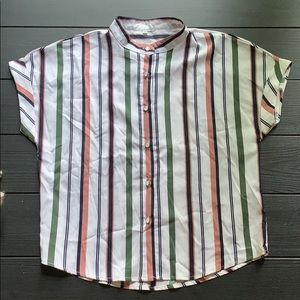 Colorful Button-Down Tee